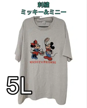 Disney 디즈니 미키 미니 자수 T셔츠 빅 사이즈
