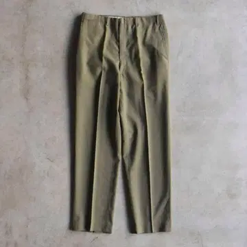 60s FARAH 노턱 슬랙스 올리브 카키 W31 L30 빈티지