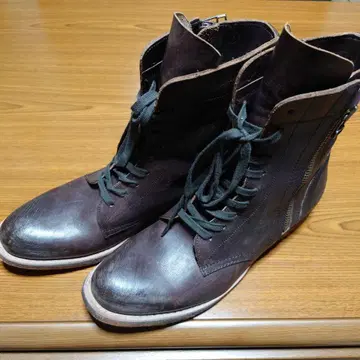 사이드 지퍼 가죽 부츠 28cm 브라운 LOUNGE LIZARD