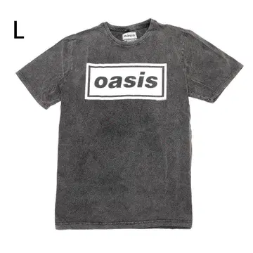 정품 OASIS 오아시스 티셔츠 밴딩 티셔츠 차콜 그레이 L