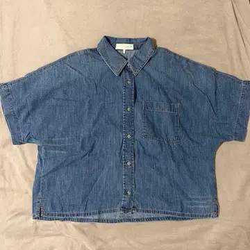 ZARA 반팔 데님 셔츠