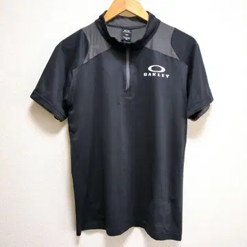 OAKLEY 오클리 하프 지퍼 셔츠 블랙 L
