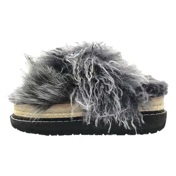 Sacai 사카이 퍼 샌들 39