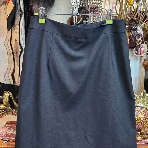 블랙 H라인면 스커트