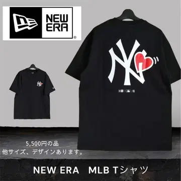 NEW ERA/뉴에라 MLB 오버 사이즈 T셔츠 양키스 블랙 S