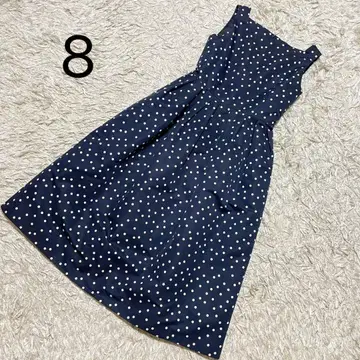 8*Lialax PG 도트 슬리브리스 원피스 스퀘어 넥 S