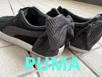 PUMA SUEDE Bow Black 스니커즈 24cm 새상품급