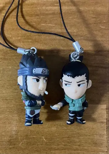 NARUTO 미니 피규어 질풍 스트랩 2체 세트 아스마 시카마루