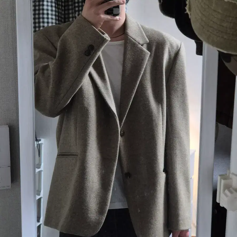 윗 울 블레이저 베이지 L