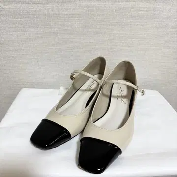 LE TALON 3cm 스퀘어 에어컨 콤비 멜리 제인