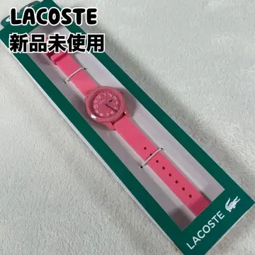 새상품 LACOSTE 라코스테 손목시계 쿼츠 러버 밴드 워치 핑크