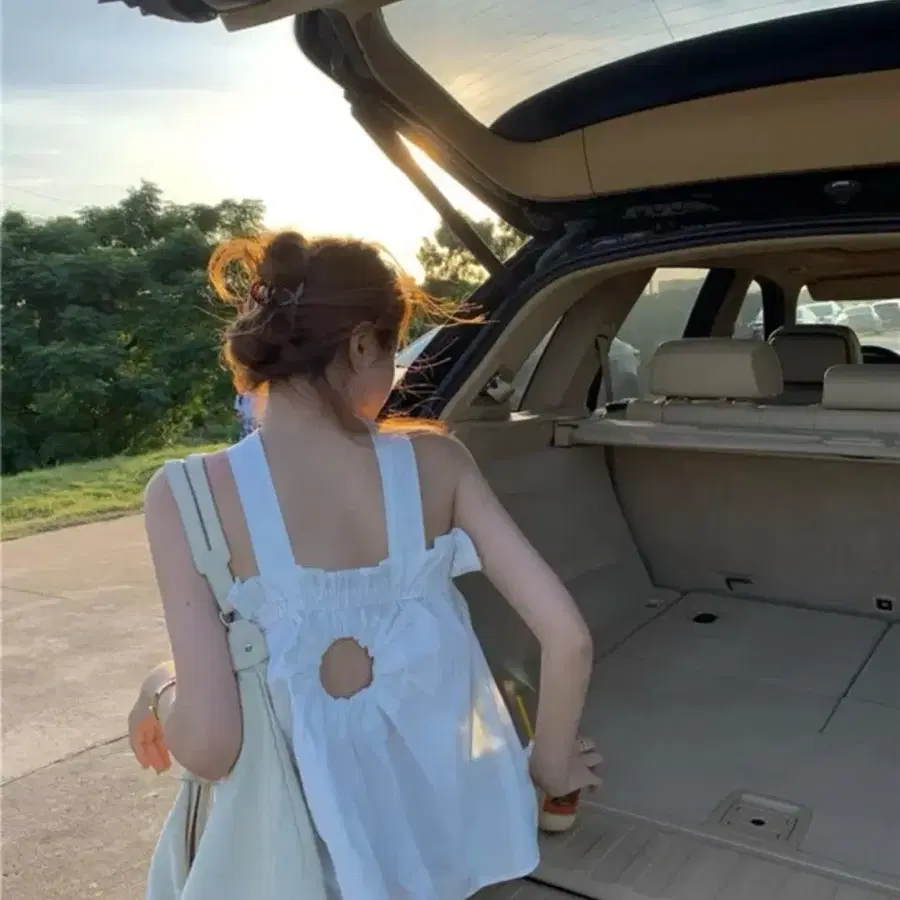 휴양지 오프숄더 나시 민소매탑