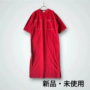 THESHINZONE STITCH DRESS 스티치 드레스 원피스 빨간색