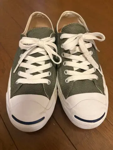 CONVERSE Jack Purcell 올리브 캔버스 스니커즈