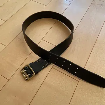 POLO 가죽 벨트 더블 핑 블랙