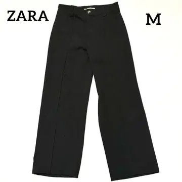 ZARA 여성용 블랙 심플 슬랙스 와이드 팬츠