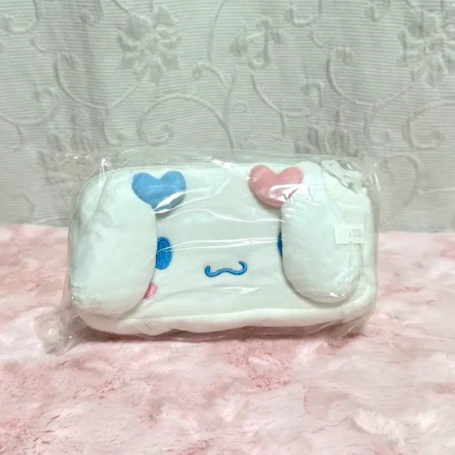 시나모롤 필통 파우치 핑크 블루 하트