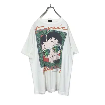 희소 90s Changes Betty boop 양면 T셔츠 화이트 XL