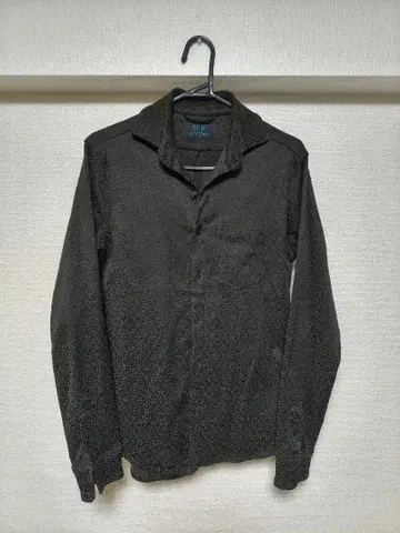 고딕 올 패턴 긴팔 셔츠 블랙