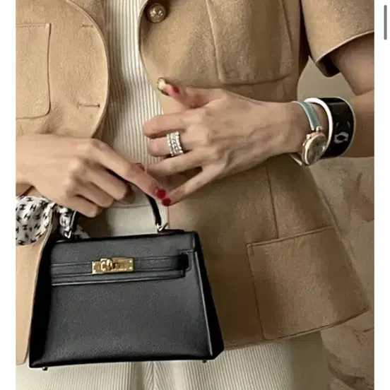 쎄모먼 베이지 반팔자켓