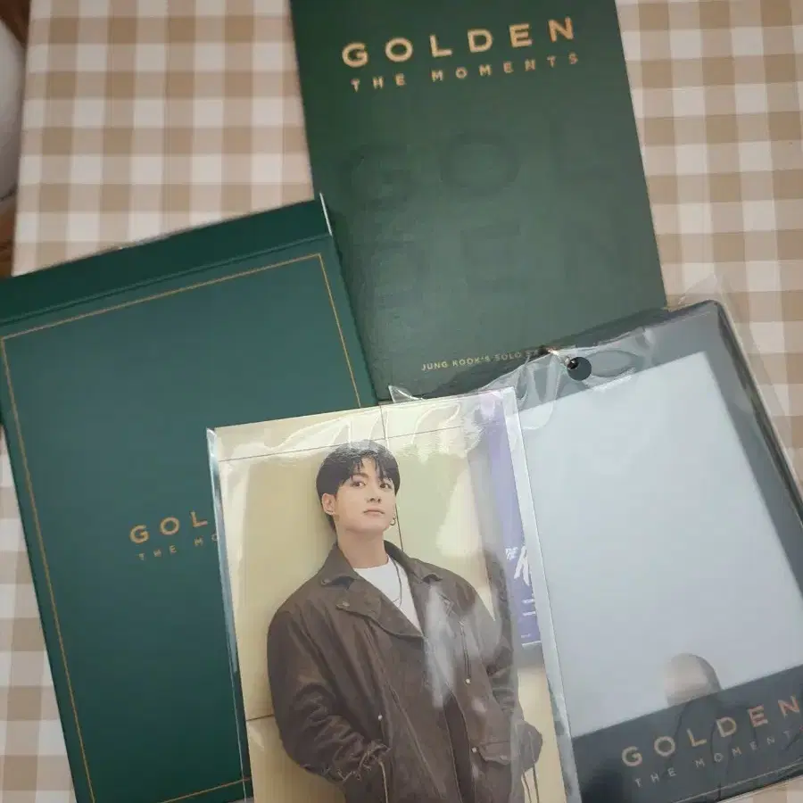 정국 골든 Golden 전시회 포토 홀더 키링
