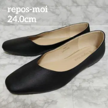 새상품급 repos-moi 플랫슈즈 블랙 24 cm 여성용