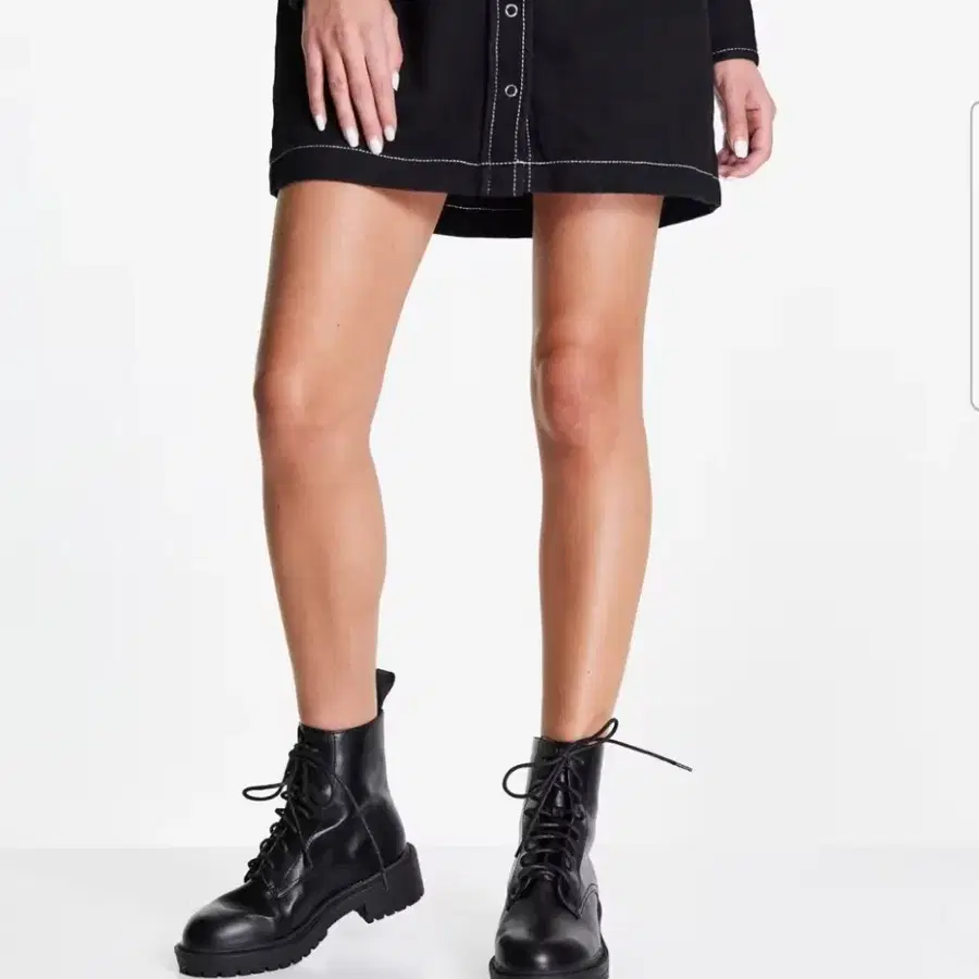 [새상품/240] ASOS 레이스업 앵클부츠 WIDE FIT