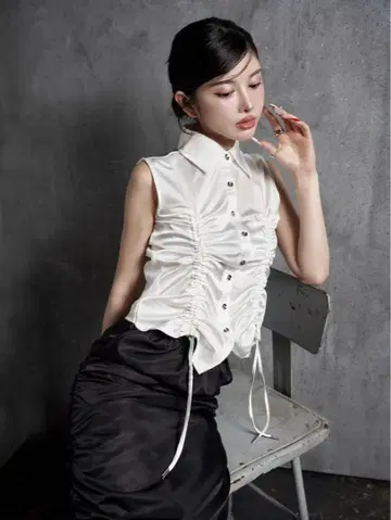 Darich 레이스 도킹 디자인 셔츠 블라우스