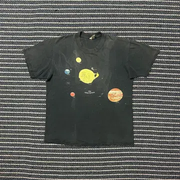 80s 90s USA제 구제 의류 혹성 프린트 페이드