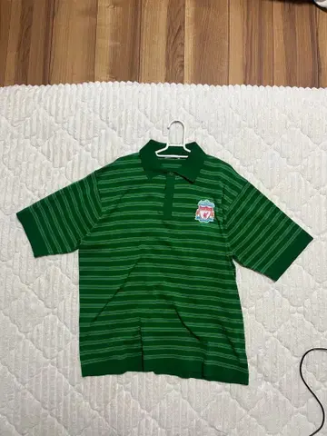 리버풀 FC 피케 셔츠 그린 보더