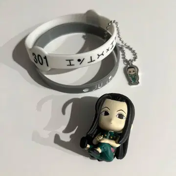HUNTER x HUNTER 이르미 러버 밴드 & 마스코트 피규어 세트