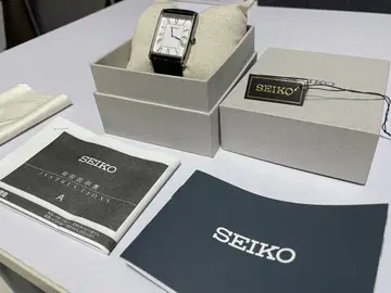 SEIKO 세이코 렉탱귤러 쿼츠 손목시계 SWR049
