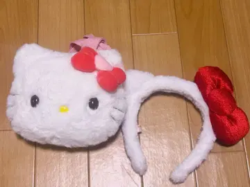 헬로키티 봉제 인형 미니백 머리띠 세트