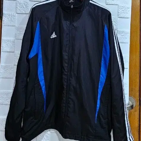 (V)아디다스 트레이닝 기모 자켓 블랙 L