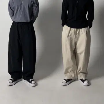 새상품 1+1 ) 코튼 크록 커브 밴딩팬츠 (2color)
