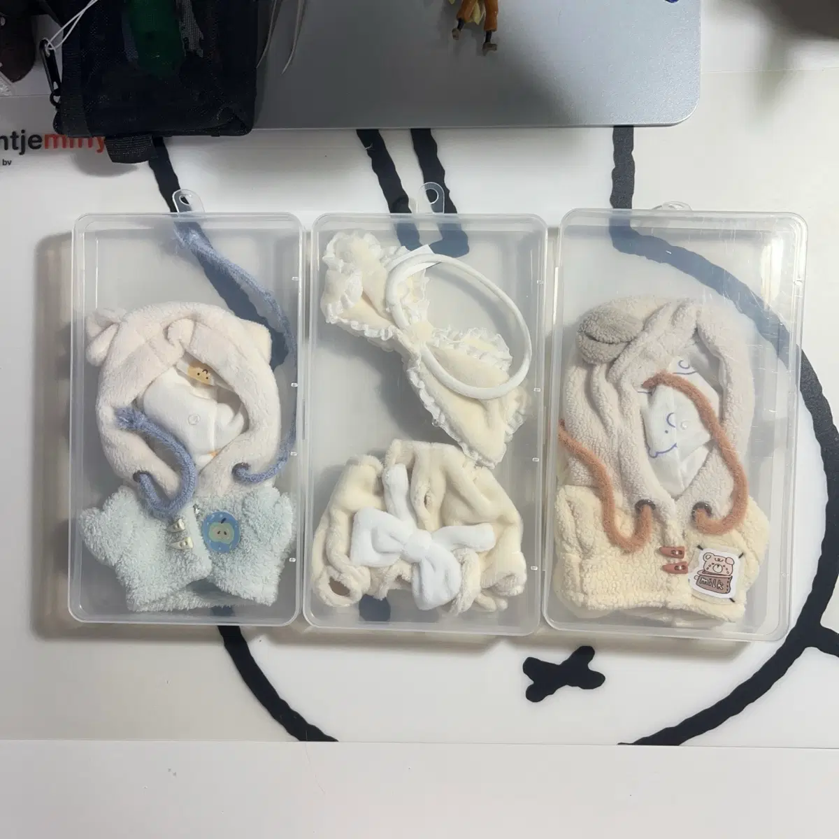 10cm 인형 옷 밀크캐럿 후드 아이돌룩 백일몽 노랑
