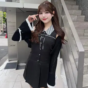 OLIVE des OLIVE 슬리브리스 셔츠 미니 원피스