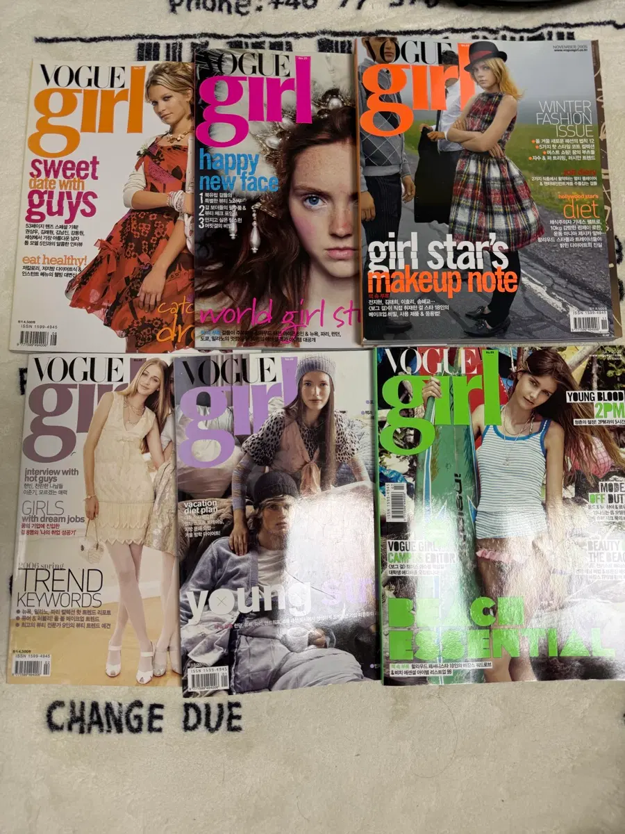 보그걸 vogue girl 패션잡지 6권