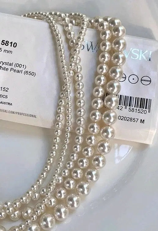 스왈로브스키 진주목걸이 3mm