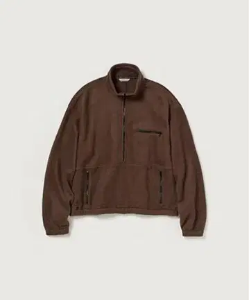 auralee SILK COMFORT FLEECE HALF ZIP P/O