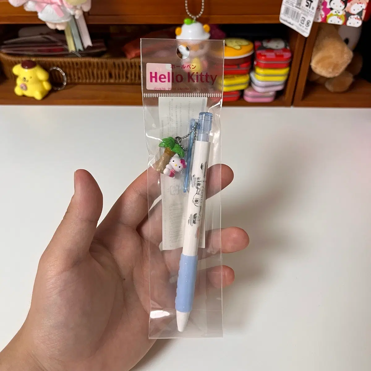 고전키티 야자수 볼펜