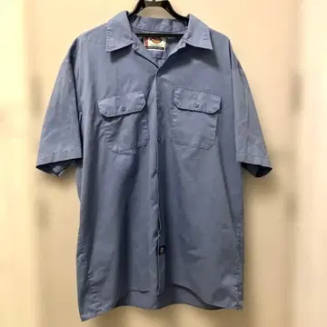 고품질 Dickies 디키즈 반팔 워크 셔츠 블루 xl