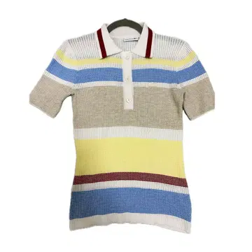 LACOSTE 멀티 스트라이프 니트 폴로 스웨터
