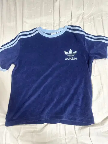 adidas 벨로아 반팔 T셔츠 네이비