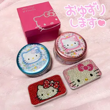 [처분 세일] Hello Kitty 귀여운 빈 캔과 태블릿 케이스