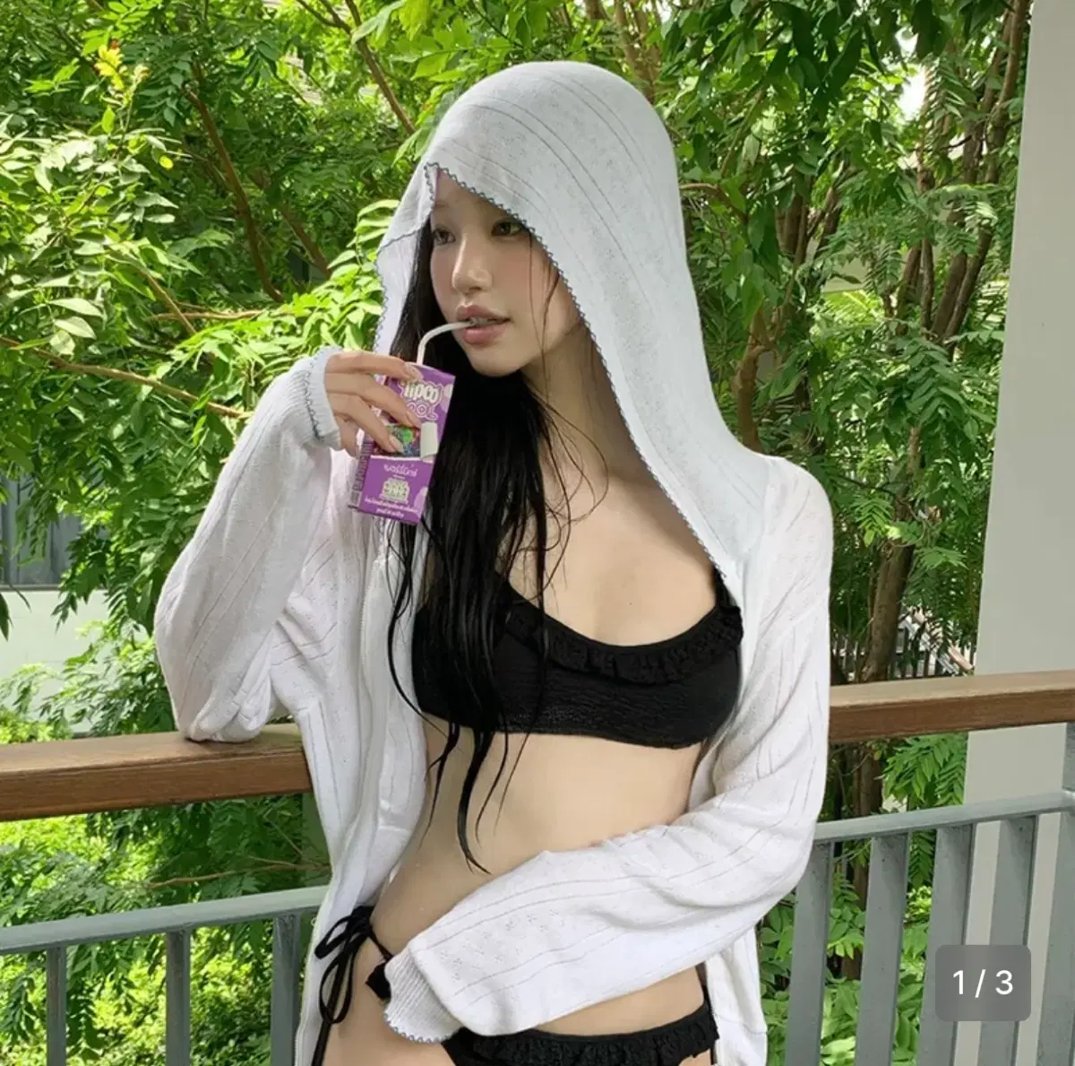 더바넷 crinkle ruffle bikini 비키니