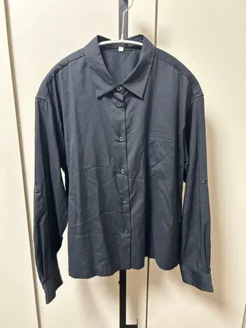 MUJI Labo 무지 라보 여성용 긴팔 셔츠 블랙(M)