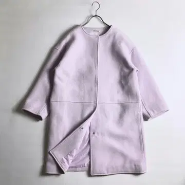 새상품급 SNIDEL 스나이델 노카라 롱 코트 라벤더 F