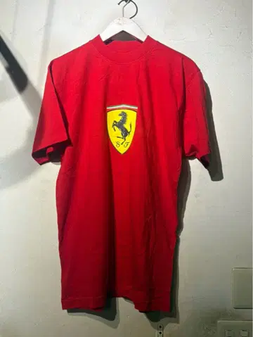 2002년 택 포함 새상품 페라리 Ferrari 로고T셔츠 S 빨간색