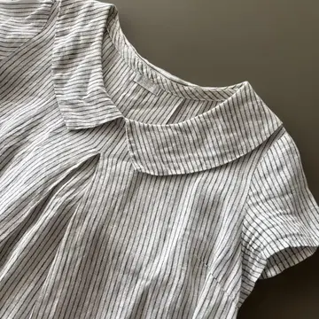 fog linen work 포그린워크 스트라이프 롱 블라우스